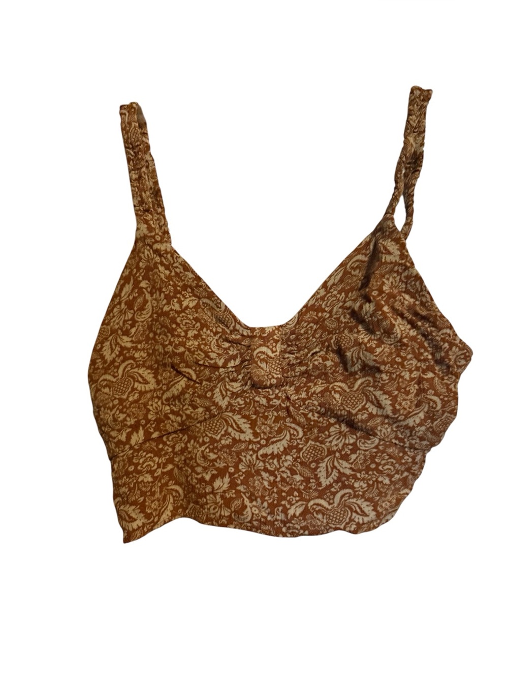 Paper crane floral paisley crop tank top ladies small layering summer bralette